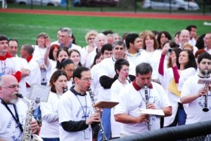 Band night, 2009. Never really paid attention to the hairstyle difference before!
