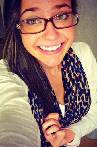 Catherine, 16, showing off her new glasses.  I'd say the eyes have it.