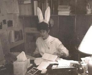 Here I am in that office one Halloween. 