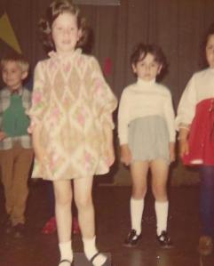 May 17, 1972. Wish the photo was clearer. I remember loving that fancy dress, the hairdo was no doubt the result of sleeping on a head full of curlers.