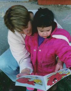Catherine with Kelley at the Mead School Child Care Center in Stamford, 1998. Kelley and her colleagues gave us enormous peace of mind as we slogged off to work each day. Catherine loved her home away from home; now, with her eye on a career in early childhood ed,  she's preparing to pass those lessons and love on to some other kids.