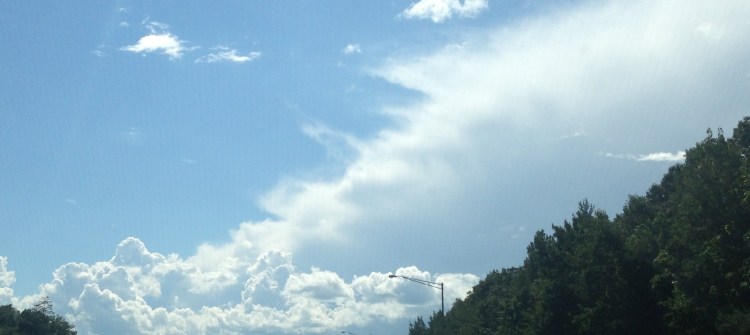 View from the car coming home from Lesley University on Sunday. What shapes do you see?
