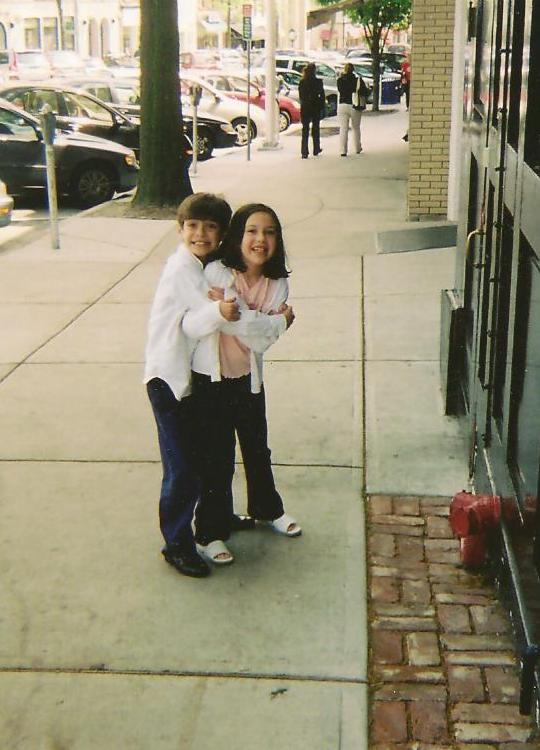 Nicky and Catherine. Of course the picture is undated. I'm thinking they are 8 and 7 here.