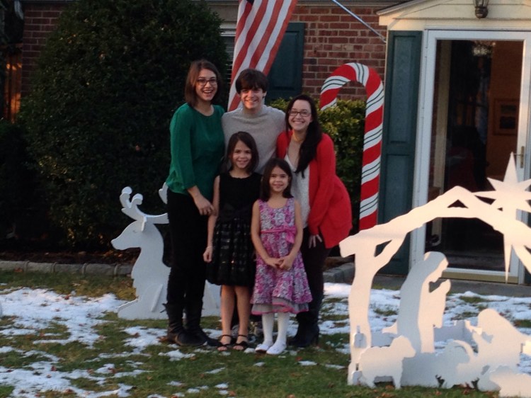 The cousins -- before the pie. 