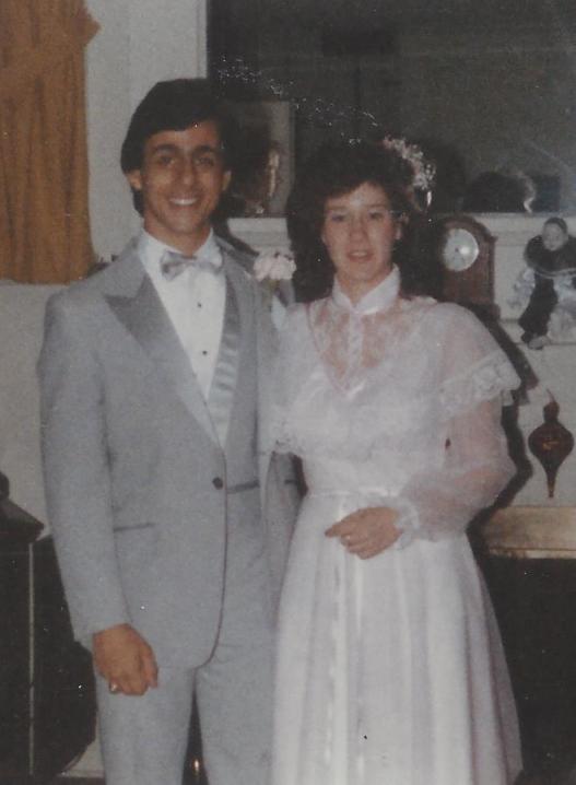 Carl and me, headed to his prom at Stepinac in 1984. A few weeks later, we did it again -- me in a different dress -- for my Port Chester High prom.