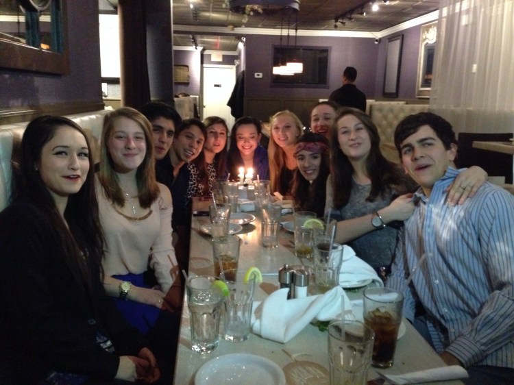 Celebrating a little early with friends last night. 