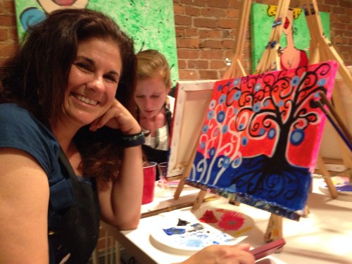Kristen and her masterpiece -- both quite lovely, don't you think?