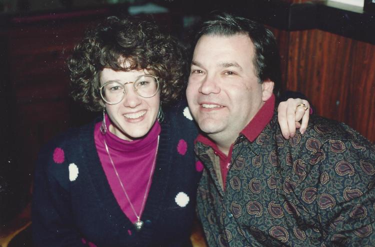 For those who know me for the close-cropped, ever-graying 'do, yes, I did have hair  at one time. (I also still own that turtleneck; might be time to let it go!)