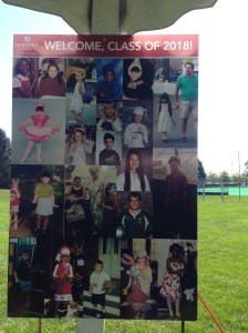 Hofstra had these terrific welcome posters at the check-in tent. Recognize someone in the upper right?