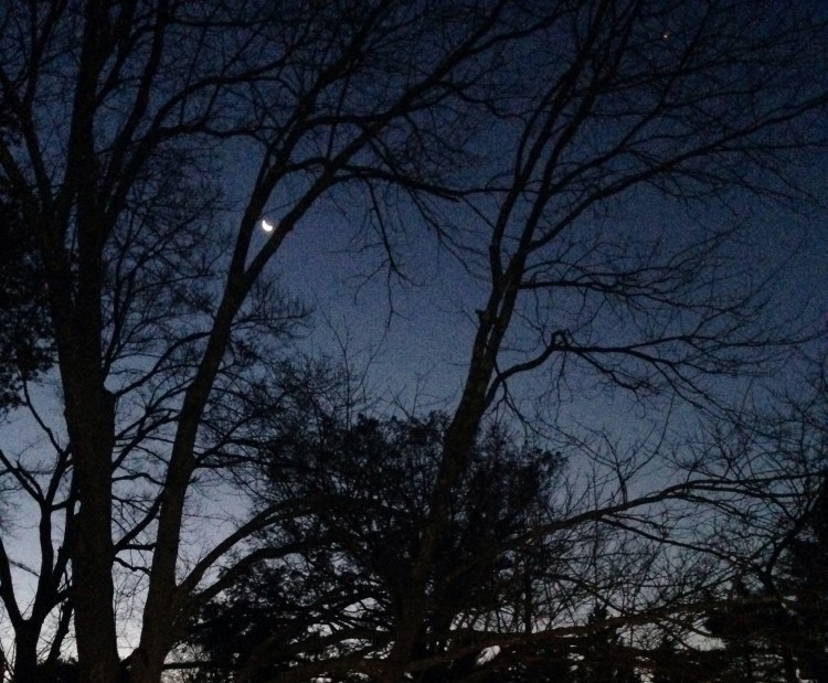 Thumbnail moon at sunrise. Old Greenwich, CT.