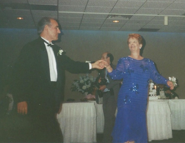 Dancing at our wedding.
