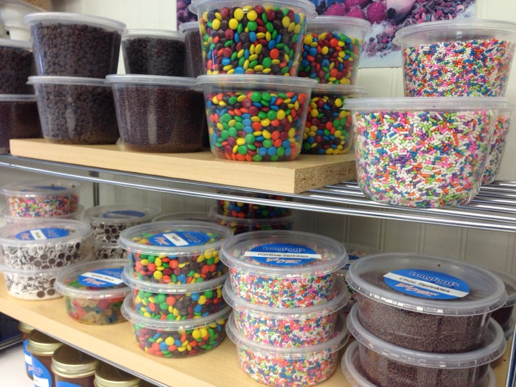 Pick your topping at Longford's Ice Cream shop in Old Greenwich, CT.