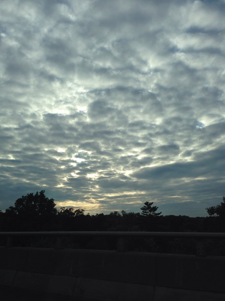 Clearing following a rainy July, as seen from the Mianus River Bridge, Greenwich, CT.